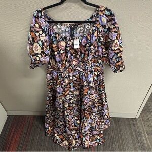 Ann Taylor Batik Midi Flare Dress Women’s Size 12 NEW